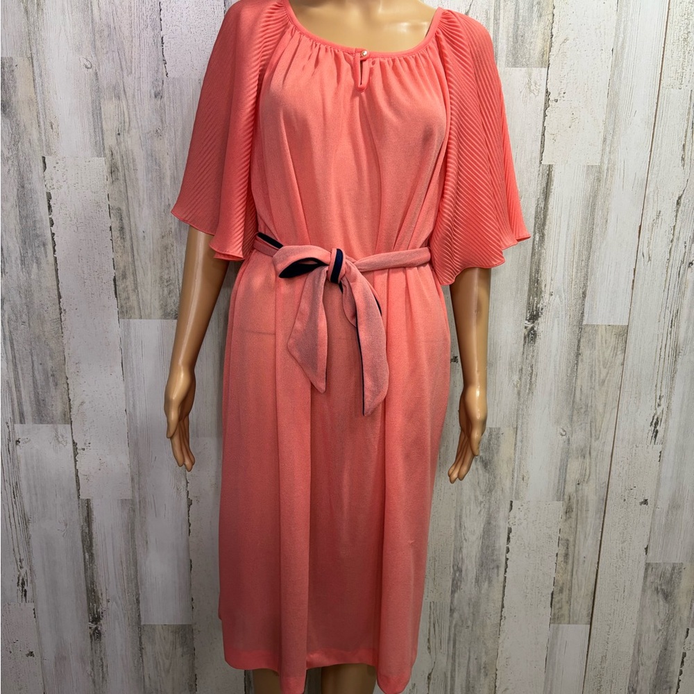 Vintage Belted Coral‎ Nightgown - Picture 1 of 7